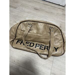 Fred‎ Perry Women's Vintage Beige Purse Hand Bag Zip Up Punk Oi! See Photos